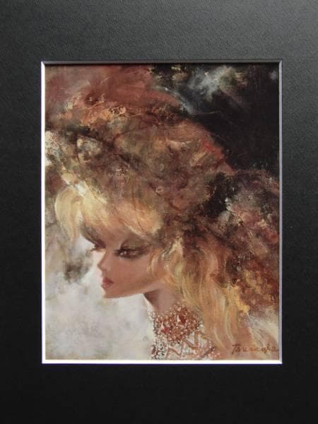 鶴岡義雄、枯葉、希少限定大判画集画、新品高級額装付