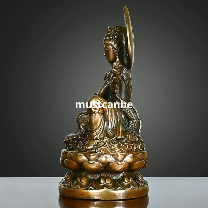 銅器 仏像 慈悲坐蓮観音菩薩仏像 仏堂供養仏 工芸品 置物