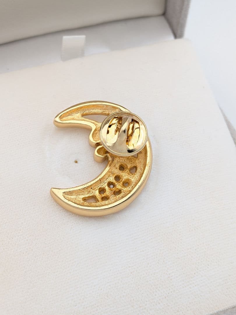 美品 Christian Dior ディオール ヴィンテージ ムーン ブローチ