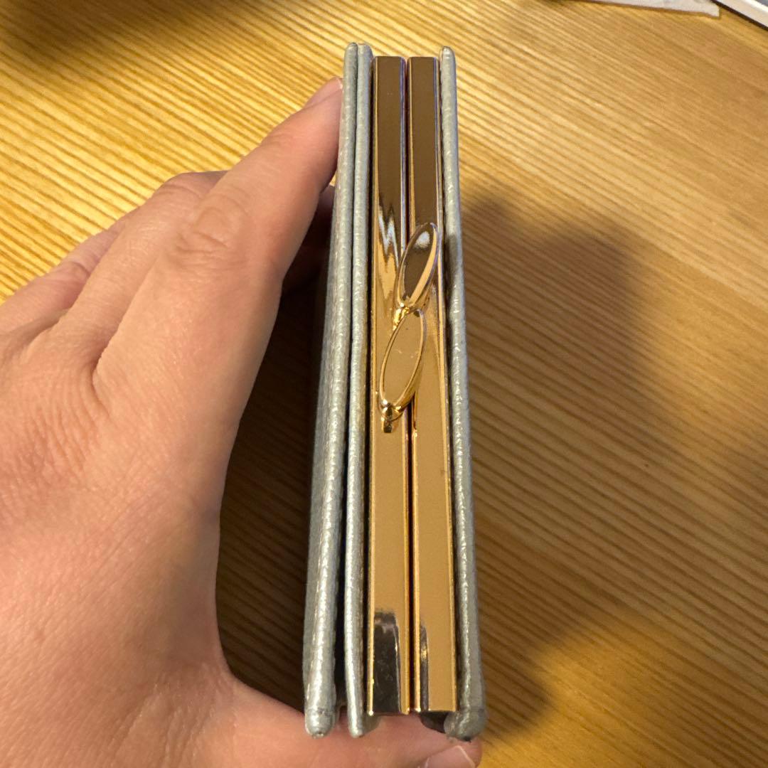 皇居　がま口財布　シルバー