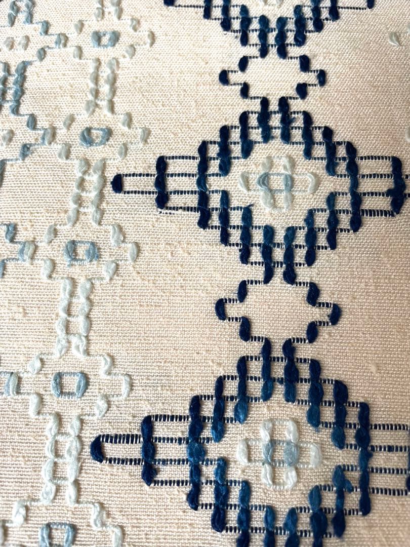 読谷山花織 九寸名古屋帯 上質カジュアルな一本◇本場琉球花織 ベージュ