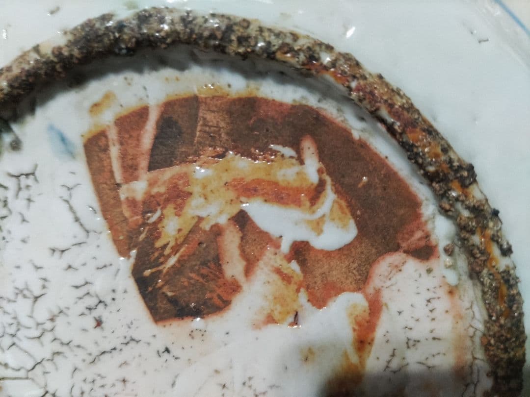 中国　古染付　鹿絵皿（23㎝）漳州窯　美品