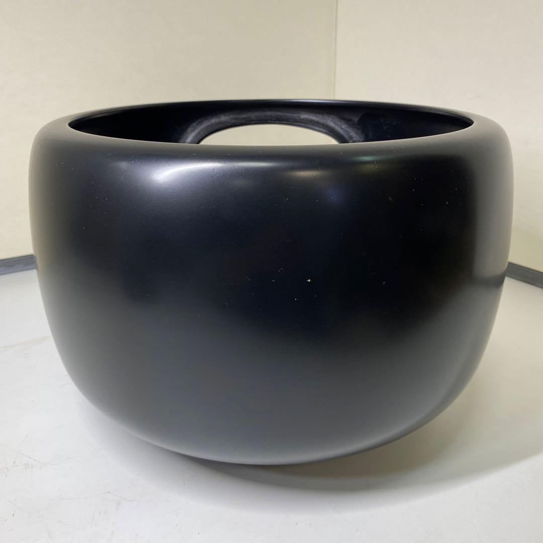 【茶道具】　金森紹栄作　唐銅眉風炉　(共箱)