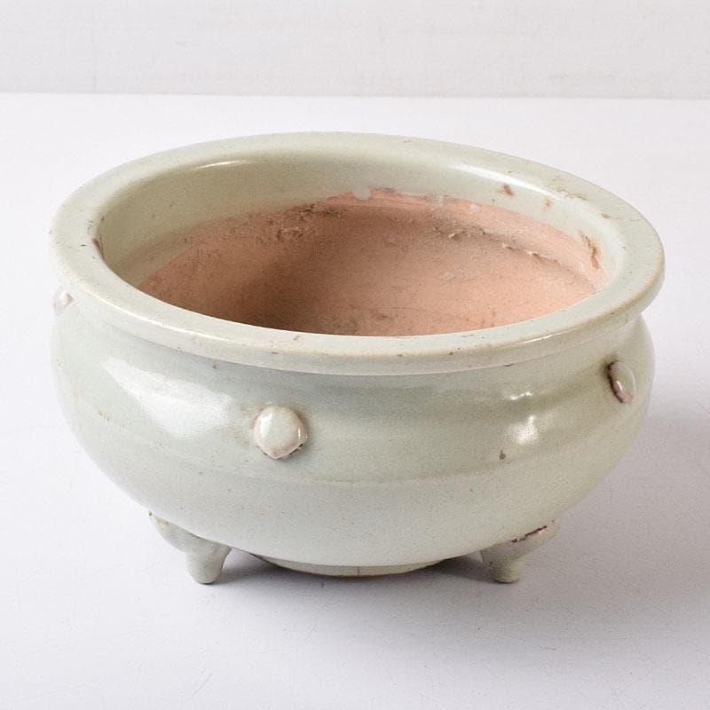 中国　青白磁　三つ足香炉　C　R8775