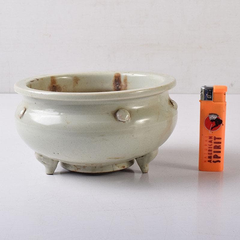 中国　青白磁　三つ足香炉　C　R8775