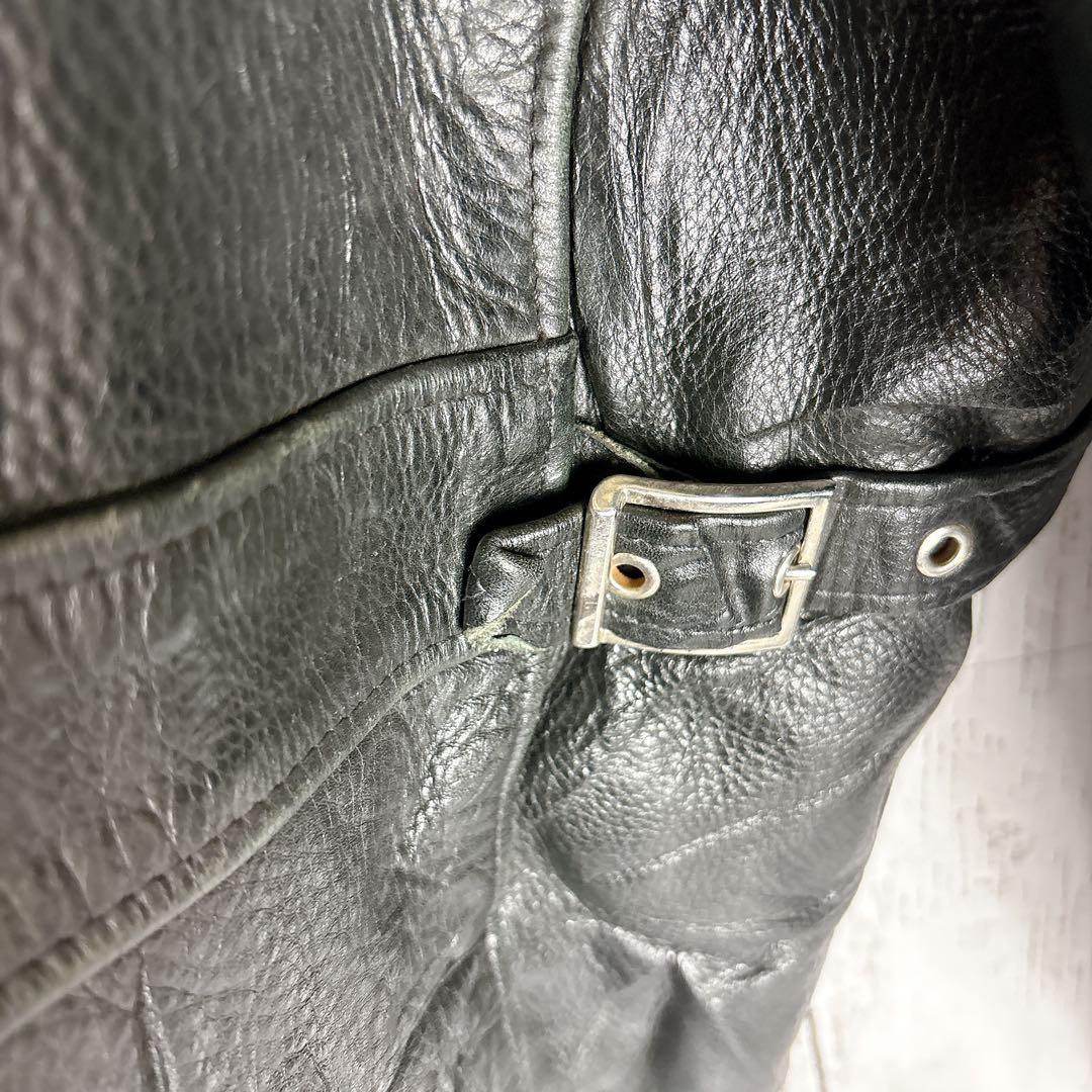 90s schott ショット シングルライダース レザージャケット 古着□