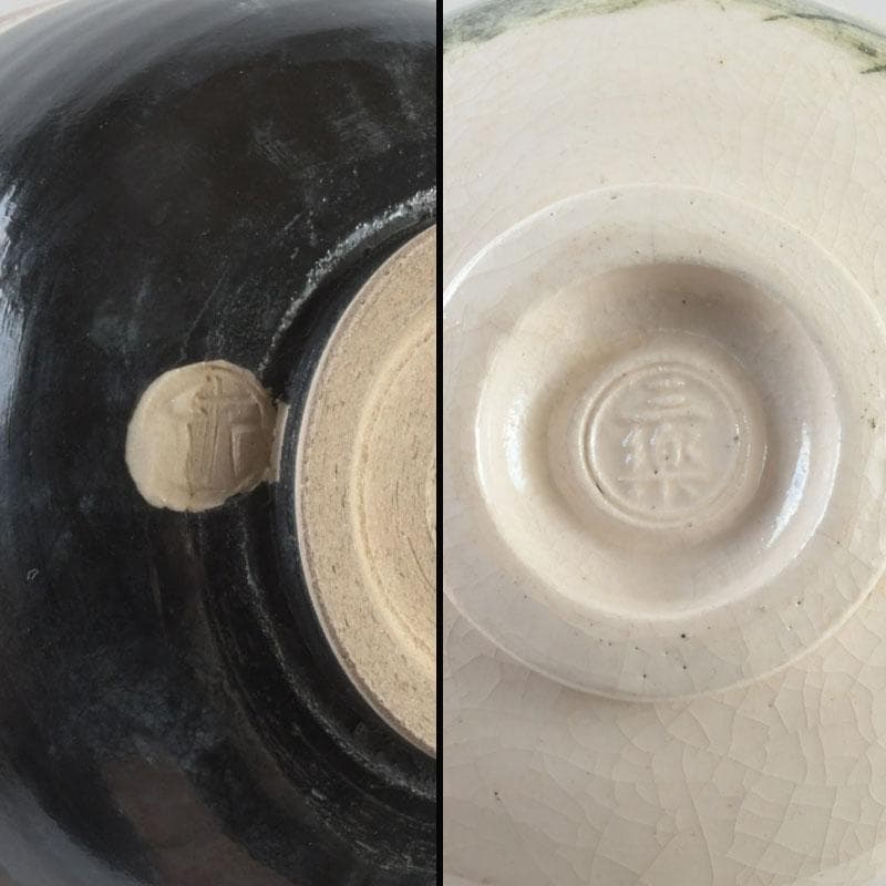 京焼　瑞雲窯　東雲窯など　茶碗　八客　清閑寺窯　杉田祥平箱付　M　9315A