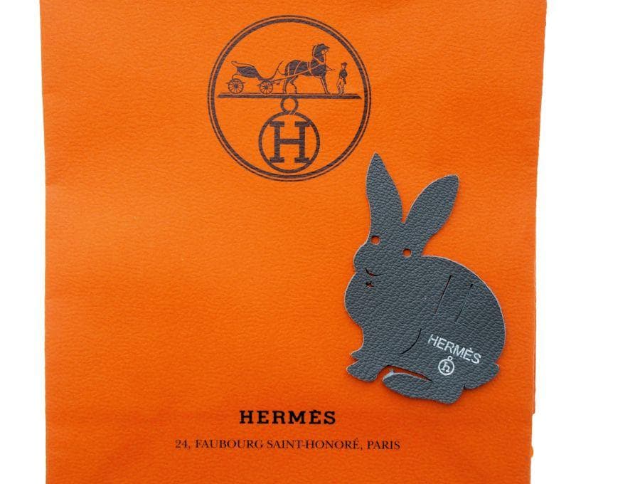エルメス プティ・アッシュ ラッピングチャーム うさぎ グレー HERMES