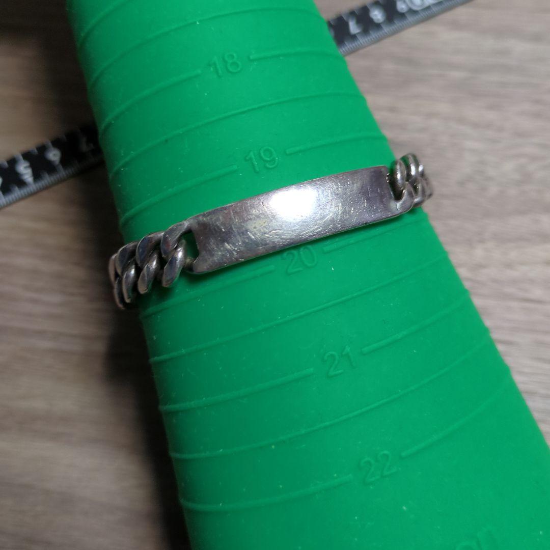 IDプレートシルバー ブレスレット 重量級 ノーブランド