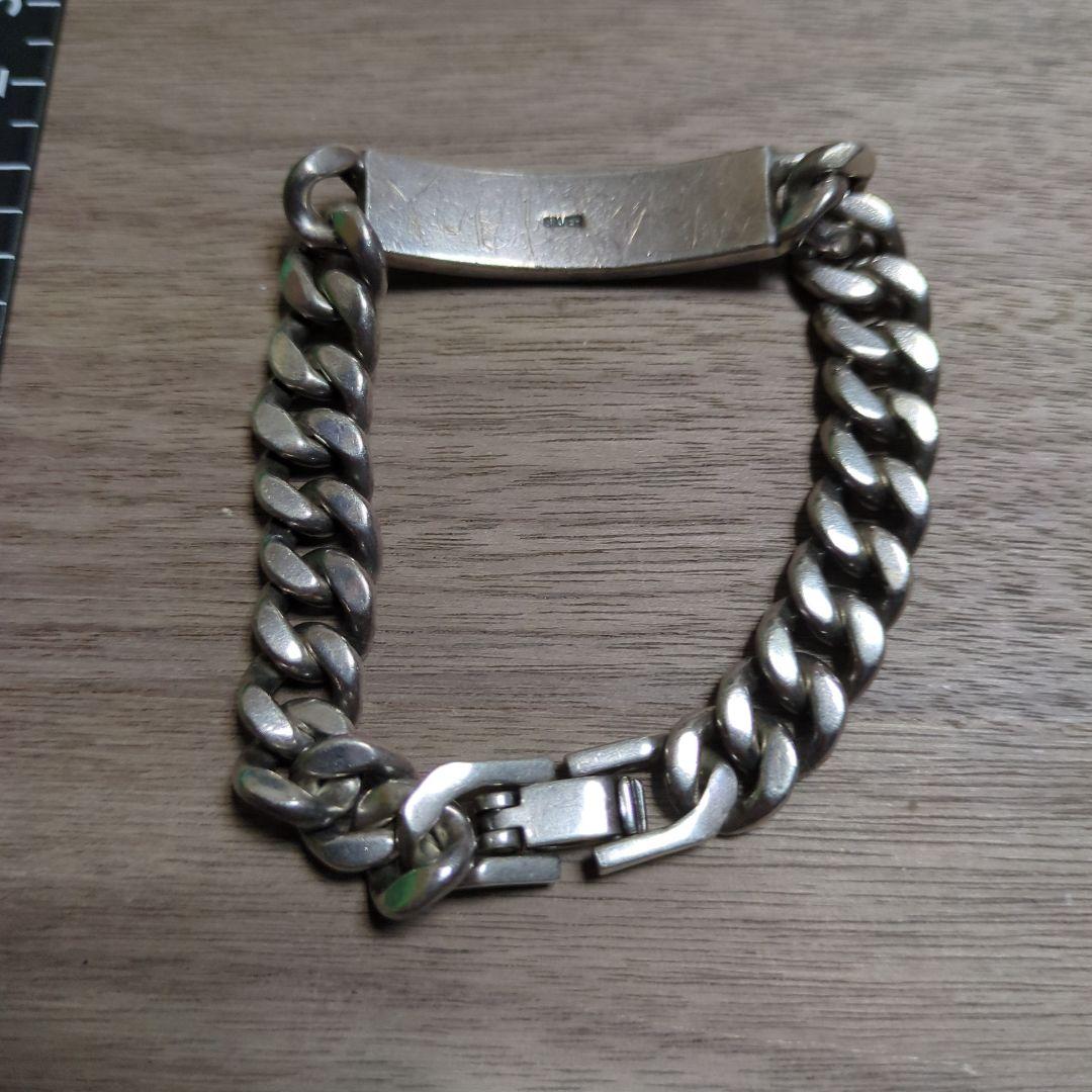 IDプレートシルバー ブレスレット 重量級 ノーブランド