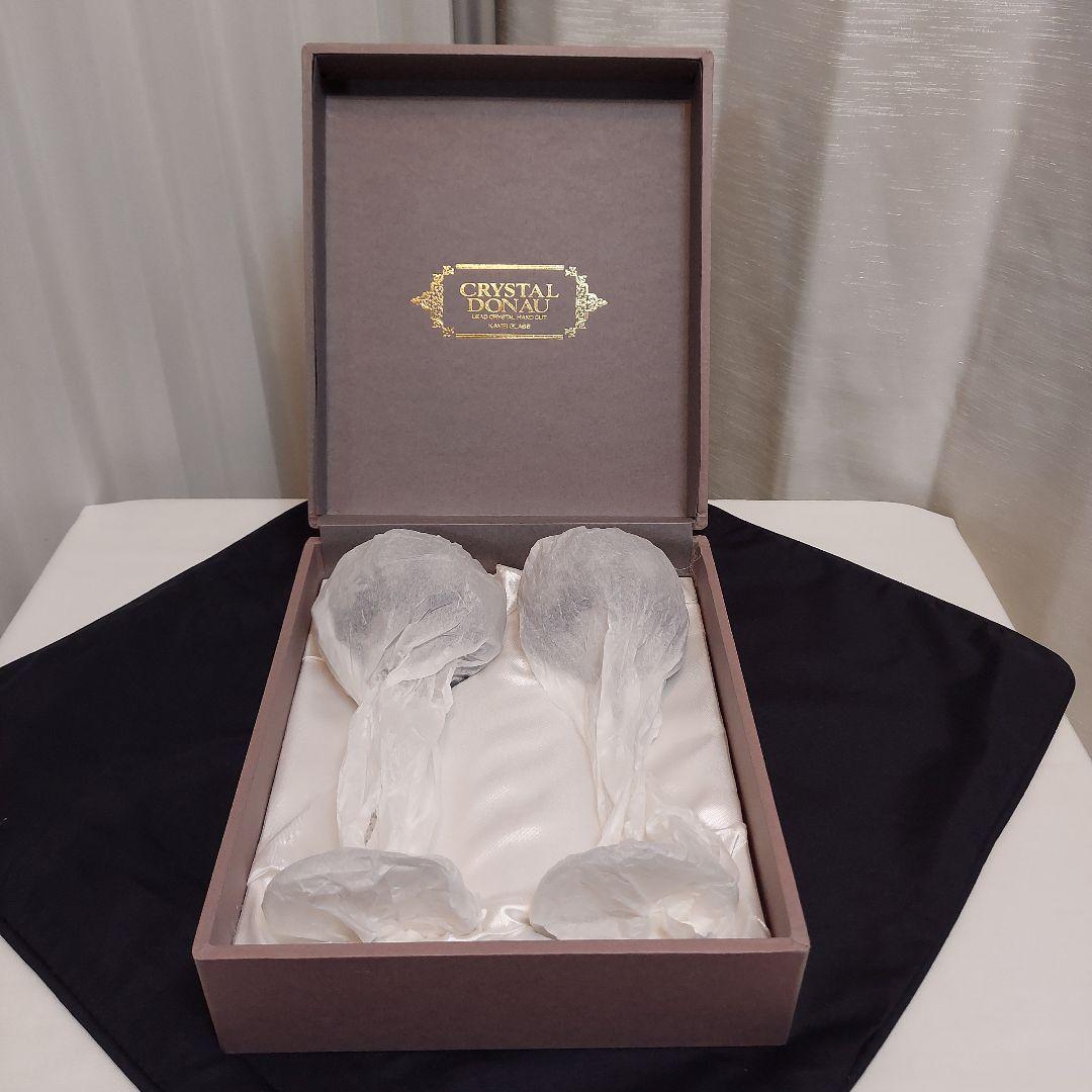 新品未使用　CRYSTAL DONAU　切子 ワイングラス　2個