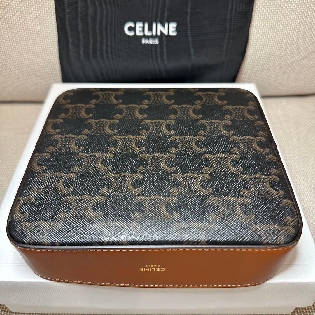 【正規品】CELINEトリオンフレザートレー アクセサリーボウル
