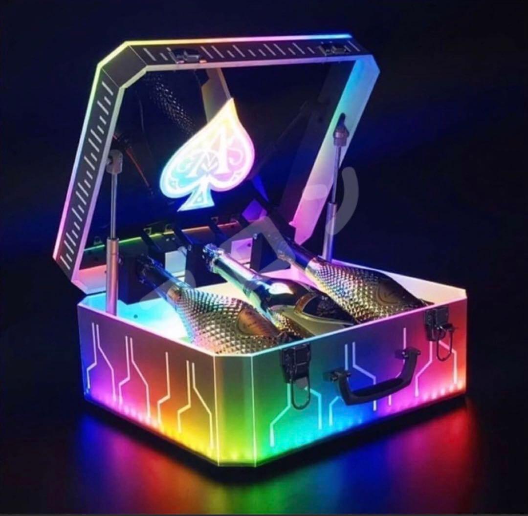 再入荷 LED照明付き アルマンドシャンパンアタッシュケース ボックス
