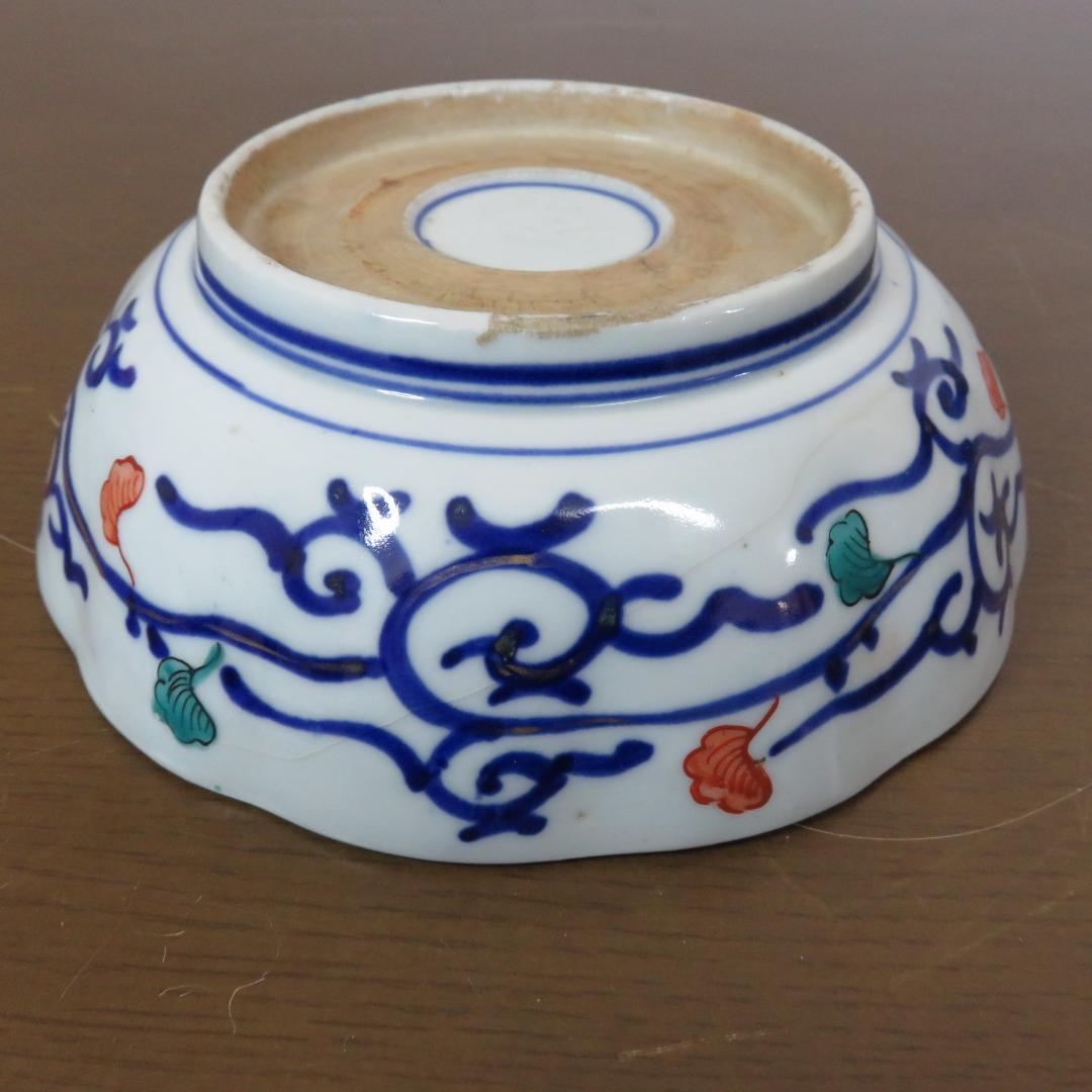 なます皿 5枚 ニュウ 金彩 松竹梅 龍 牡丹 蛸唐草 江戸 明治