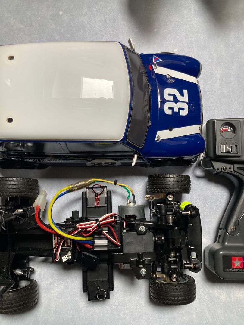 【タミヤRCカー】1/10ローバーミニクーパークーパー未走行品•メカ、プロポ付き