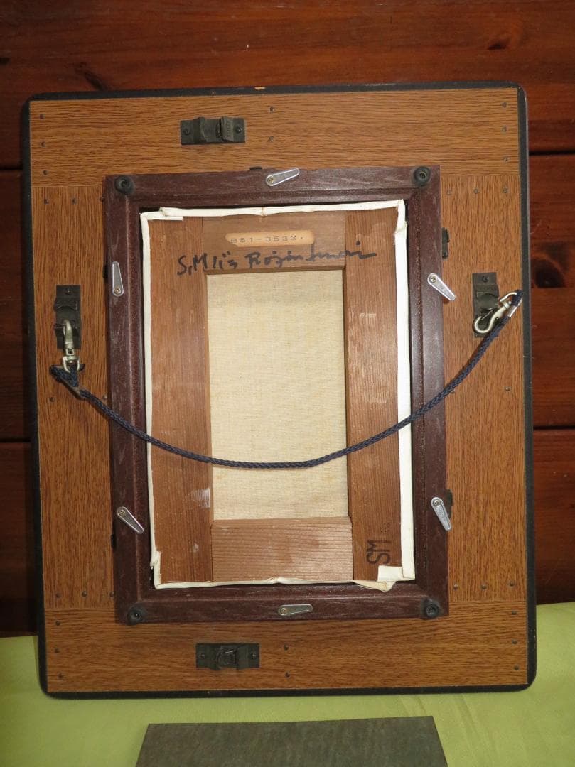 ◆今井ロヂン　「薔薇」　油彩　SM号　二科会審査員　古径額　師：レオナール藤田◆