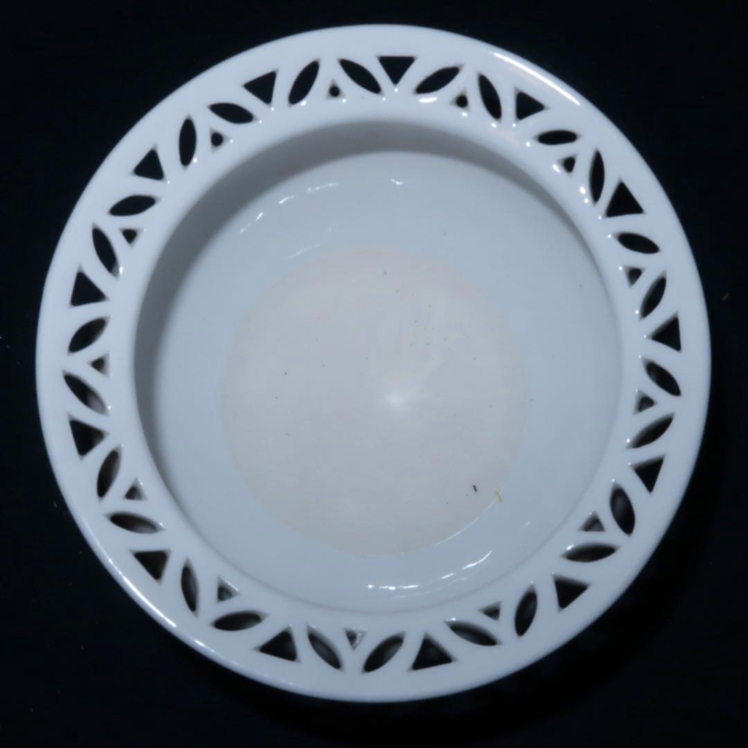 【茶道具】加藤藤城作　白磁七宝透皆具