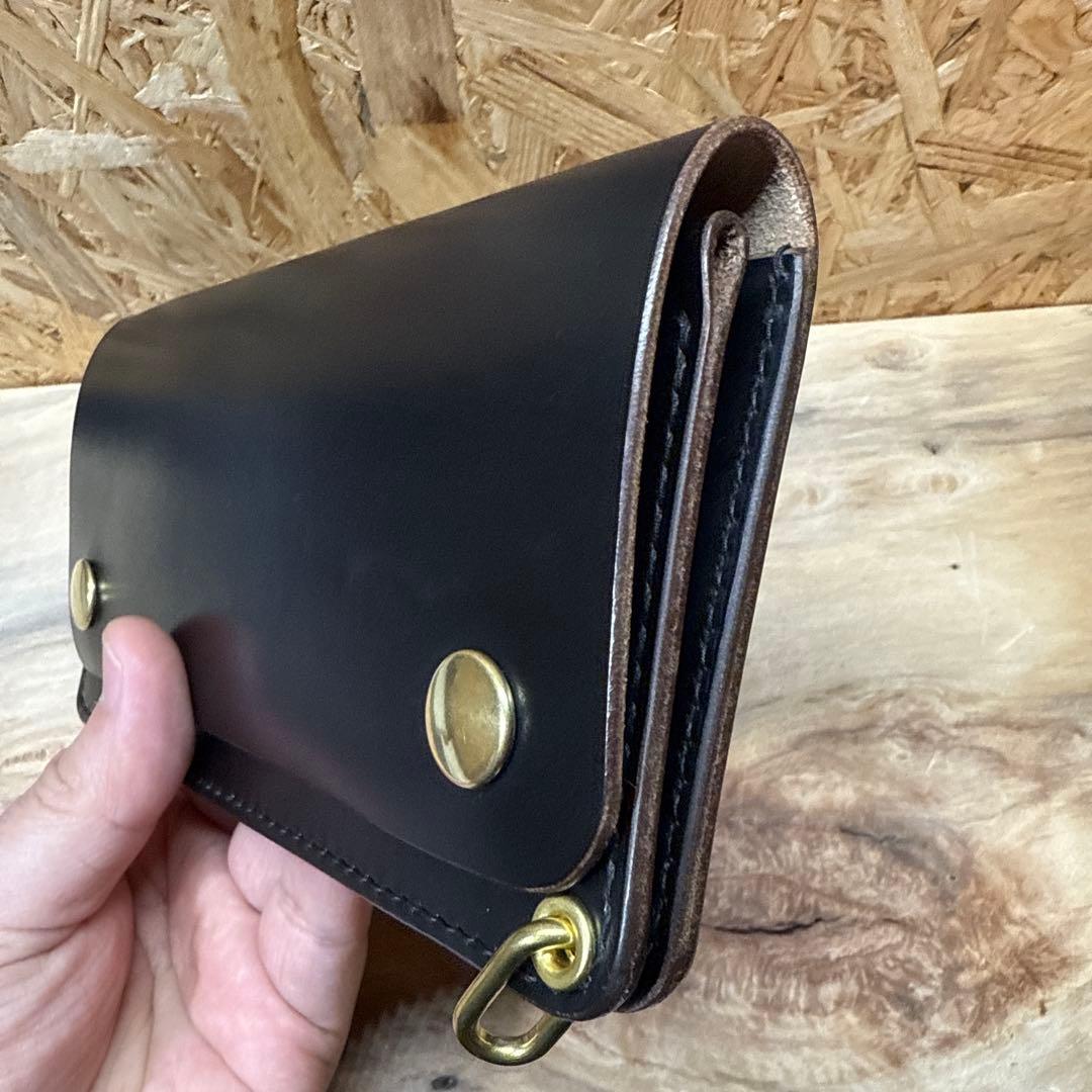 トラッカーウォレット 180 2層　ホーウィン社　クロムエクセル　タロンジッパー