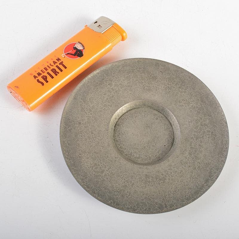 taka　竹影堂榮眞造　唐物錫円式茶托五客　依求晃写　共箱　M　R7347