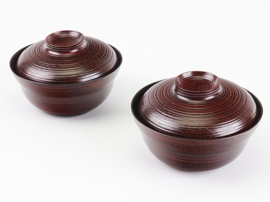 山田平安堂 呉藤友乗 蓋付椀 2客 雑煮椀 共箱 美品
