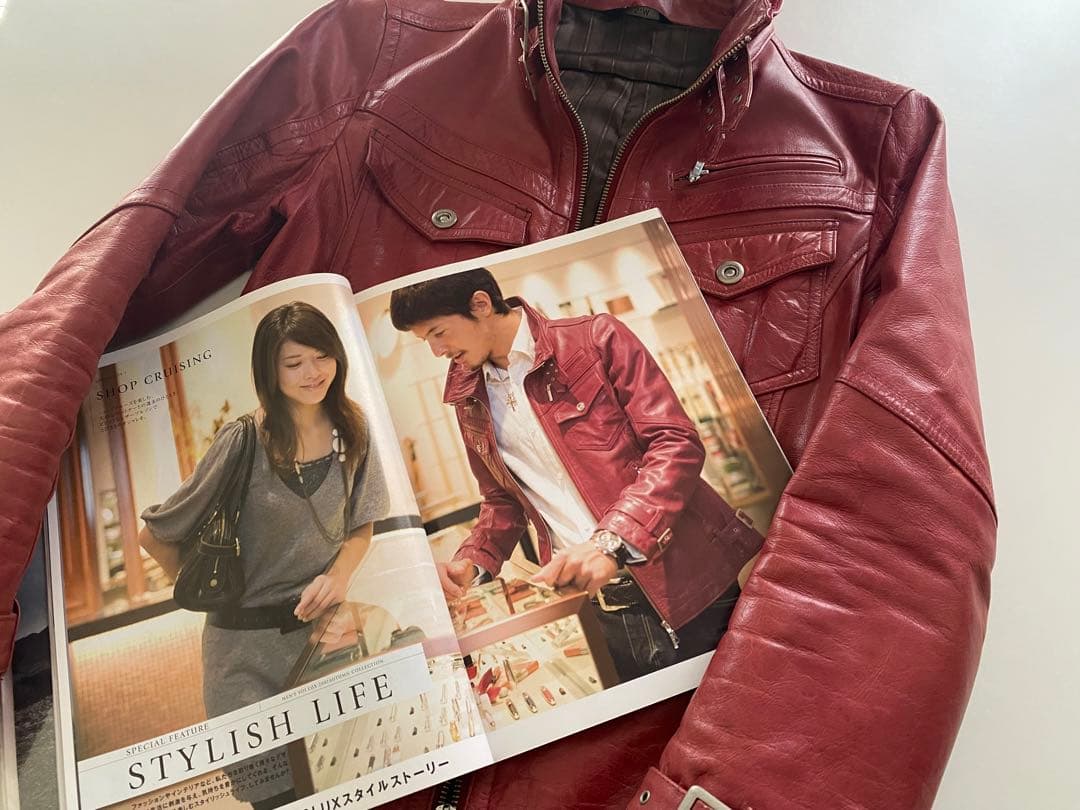 A.S.M 水牛革レザーライダースブルゾン