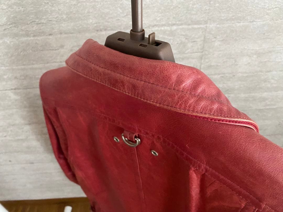 A.S.M 水牛革レザーライダースブルゾン