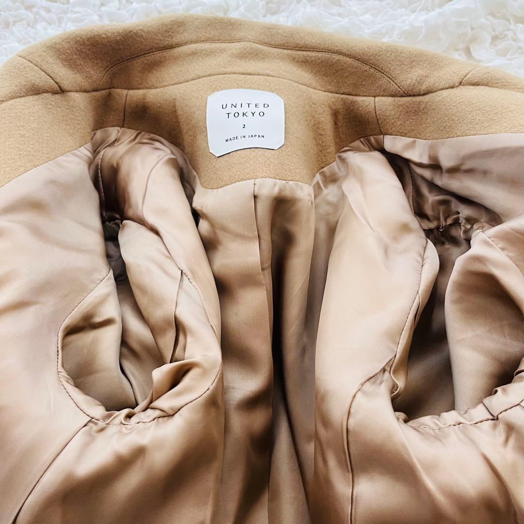 美品 UNITED TOKYO カシミヤ混チェスターコート 2 ロングコート M