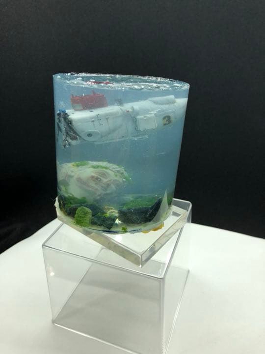 スタバの海と家 ジオラマ