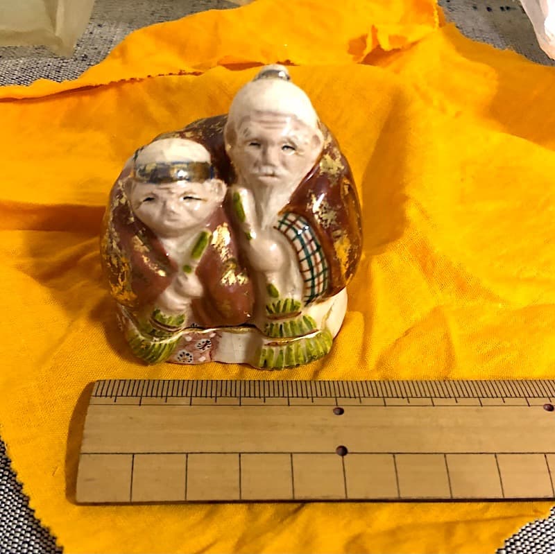 京焼・清水焼　清水六兵衛（窯）作　高砂　香合　共箱　無傷　保証。