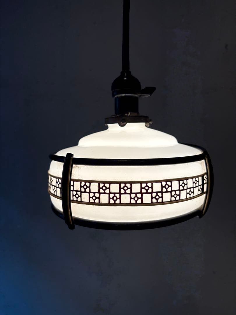 レトロ 電笠 アンティークスタイル ペンダントライト 幾何学模様②