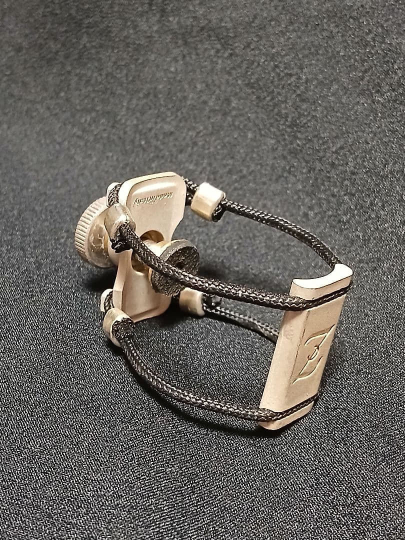 テナーサックス用 リガチャー Zac 総銀、エボニー/アルトサックス用紐付