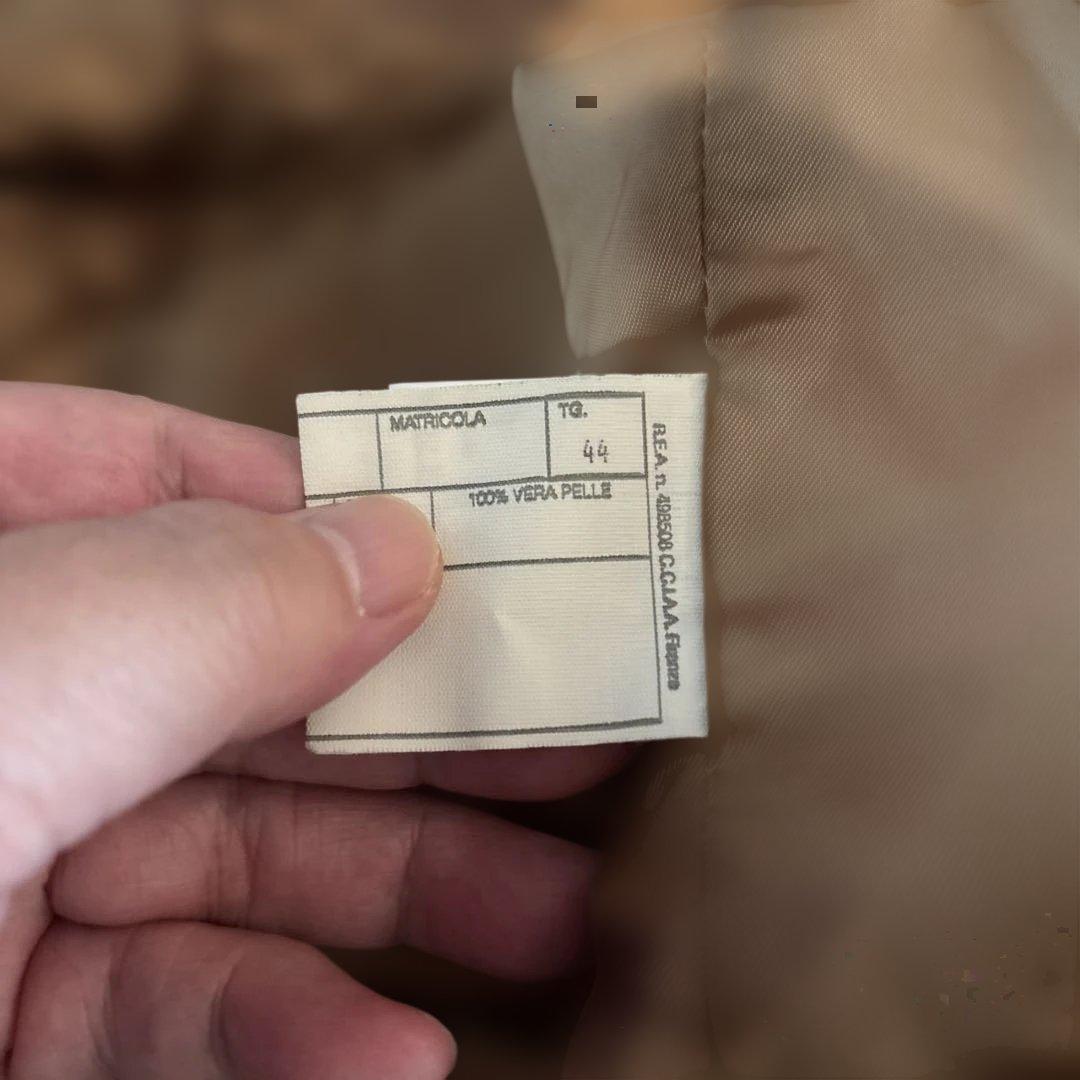 チンクアンタ／襟付きシングルライダース／H503／ブラウン／44