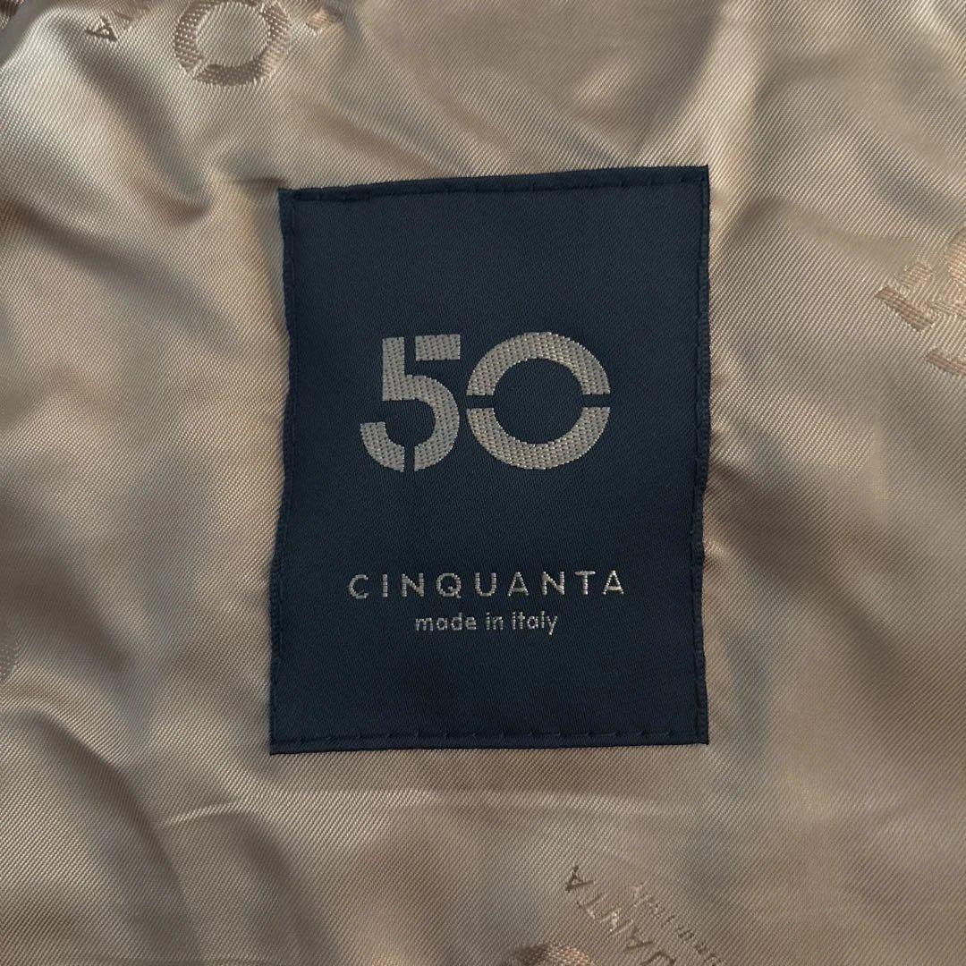 チンクアンタ／襟付きシングルライダース／H503／ブラウン／44