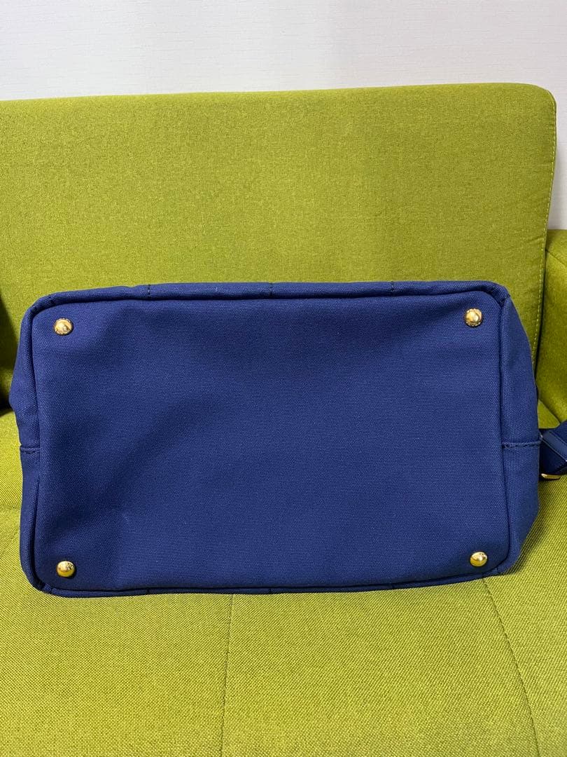 超美品　2wayプラダ　カナパ　ネイビー　Mサイズ