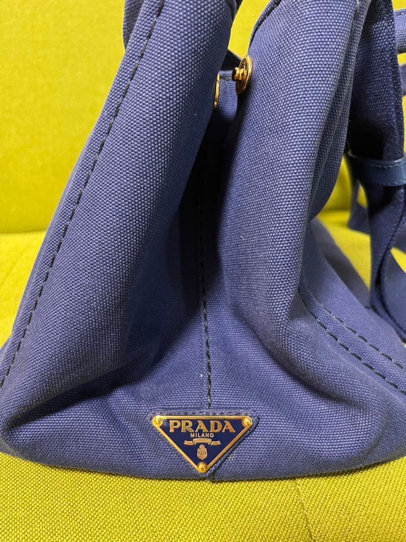 超美品　2wayプラダ　カナパ　ネイビー　Mサイズ