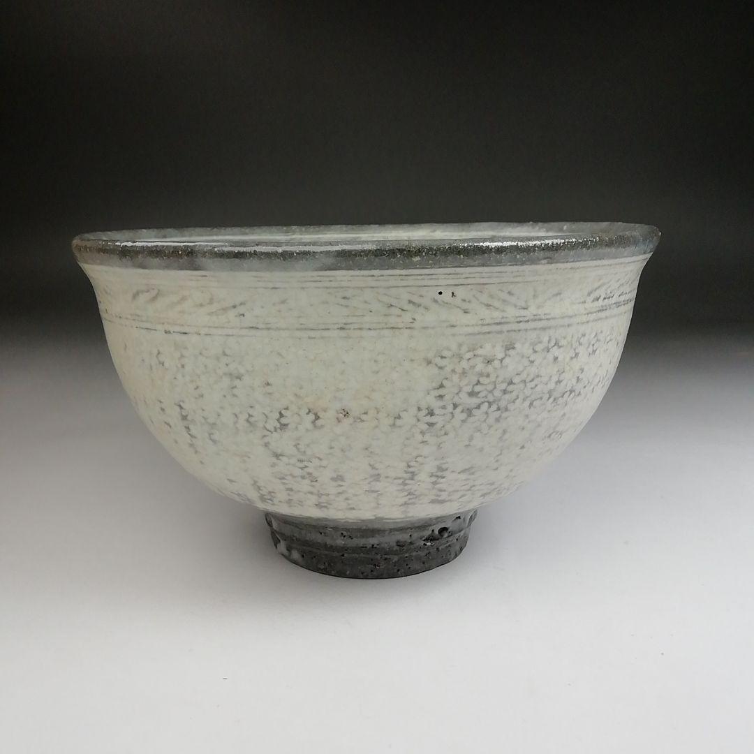 Ｔ９４４　茶碗　『三島茶碗』『菰山窯　宮田豊 造』『大徳寺 矢野宗深 書付』共箱