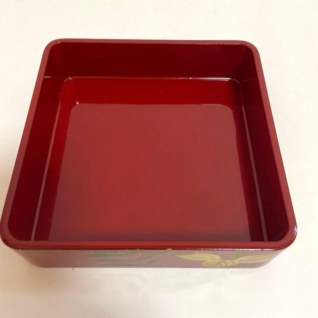新品未使用 川連漆器 四段重箱 とおかもちセット16.6cm角 美品
