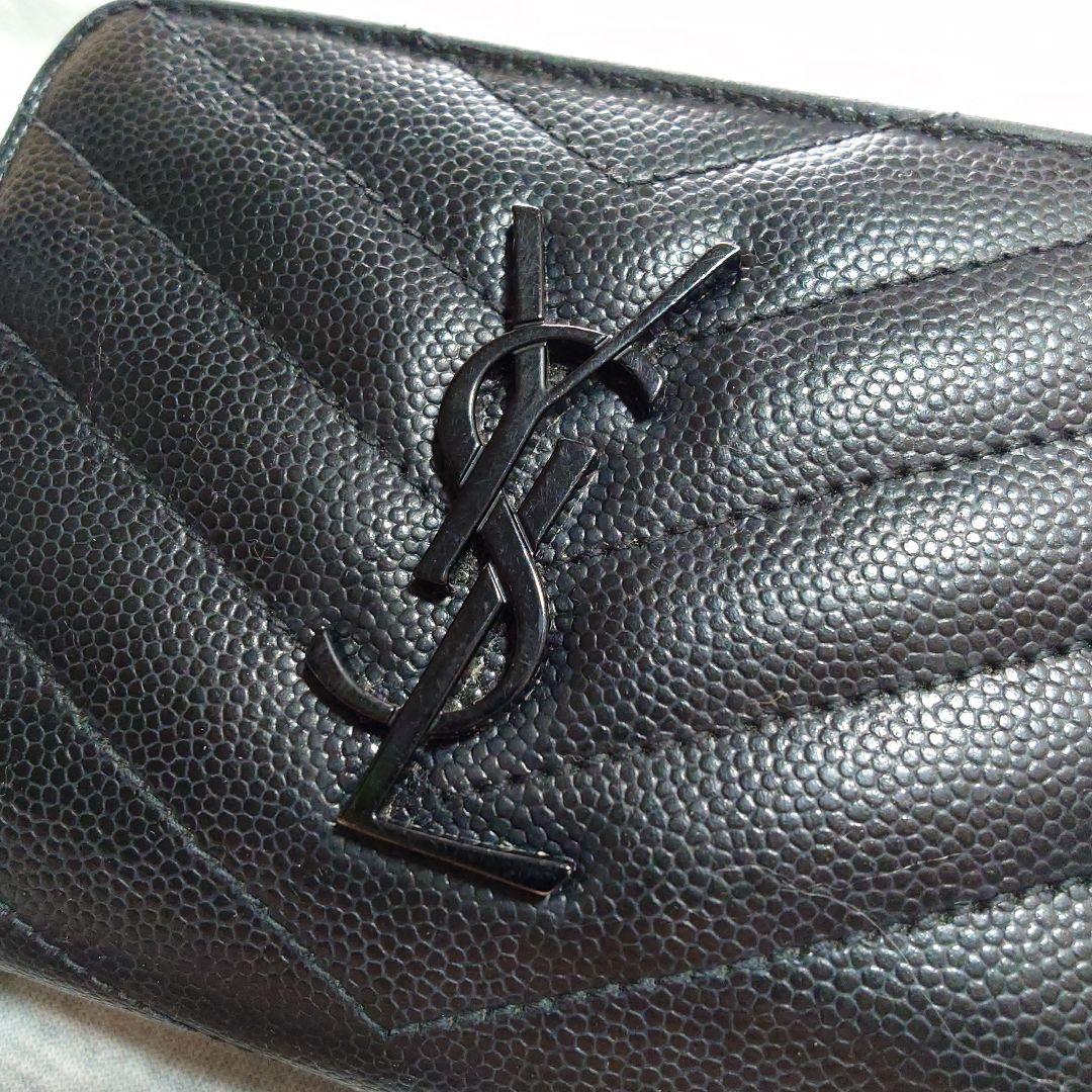 x*様 SAINT LAURENT サンローラン ブラック 二つ折り財布