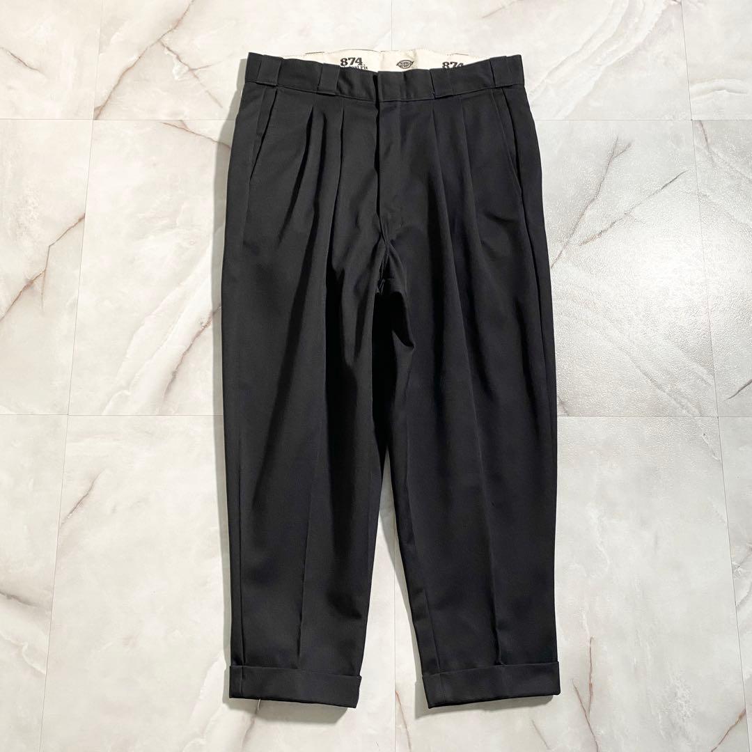 A17490 極美品 モデスティ×ディッキーズ カスタムメイド2タックパンツ34