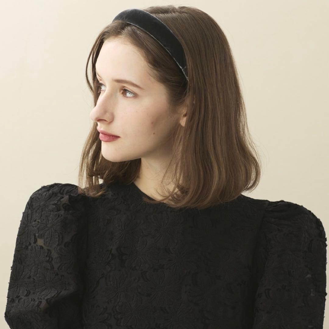 アレクサンドルドゥパリ　ベロア　カチューシャ　2.5センチ　TIMELESS