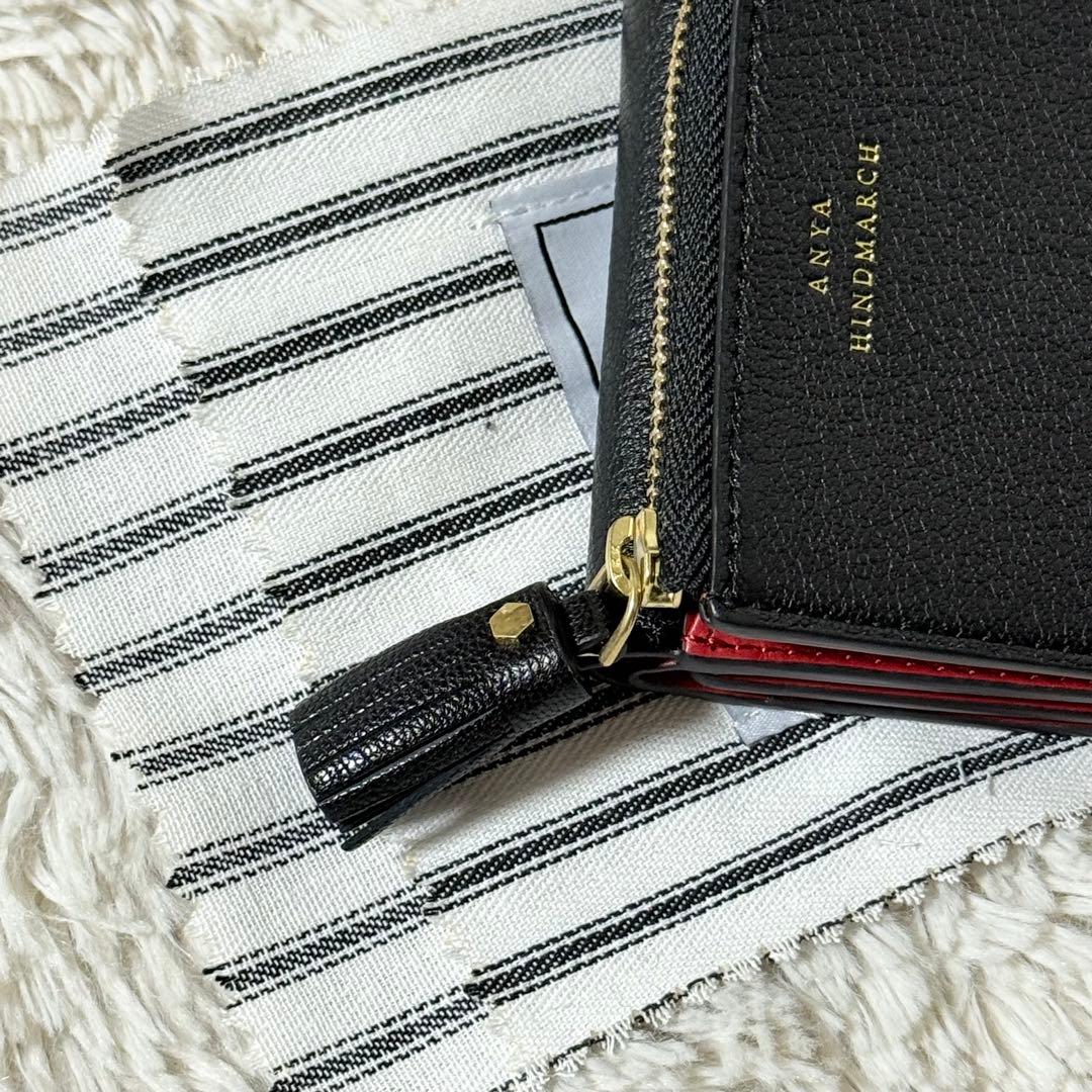 ⭐️新品未使用⭐️　アニヤハインドマーチ　アイズ　三つ折り財布　ブラック　レザー