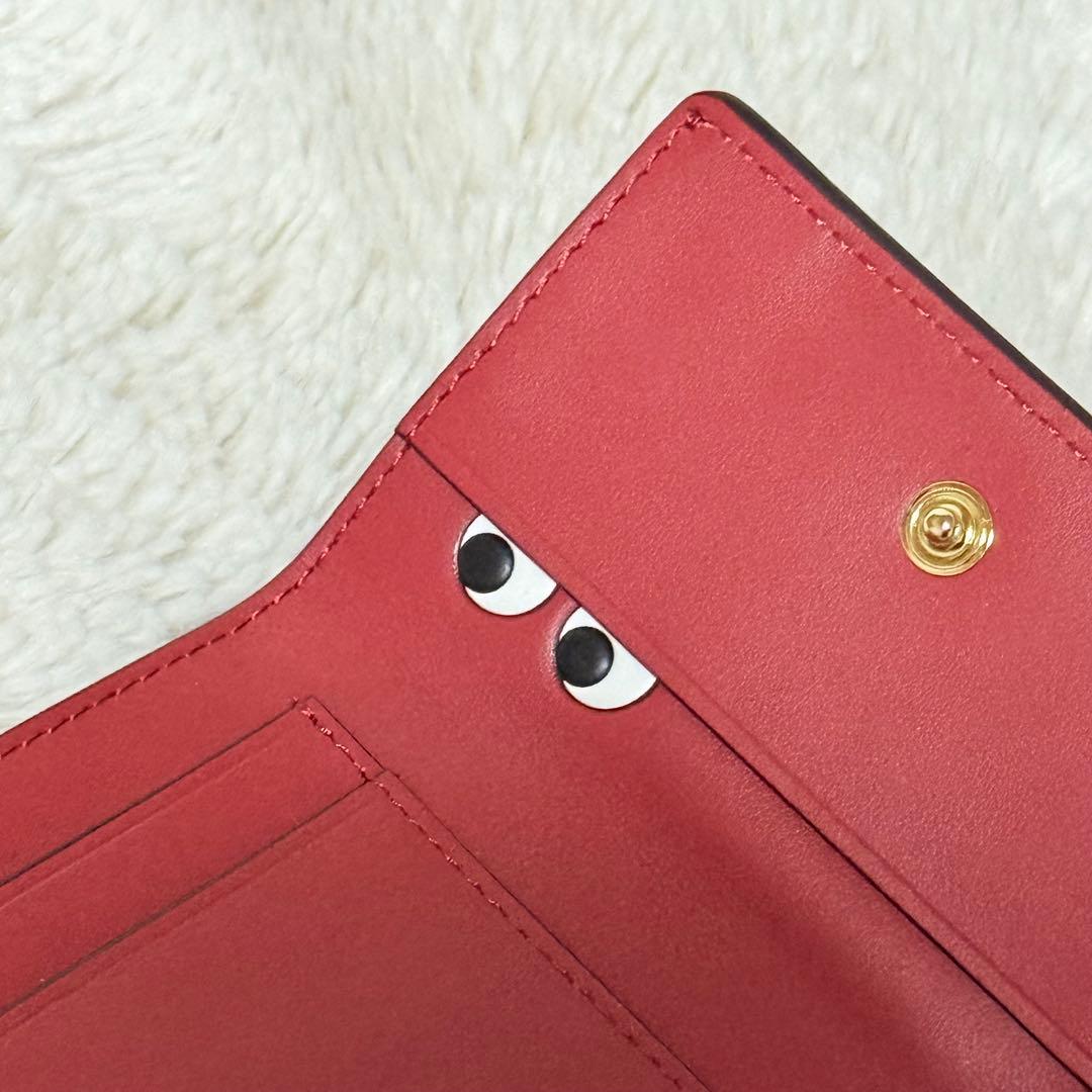 ⭐️新品未使用⭐️　アニヤハインドマーチ　アイズ　三つ折り財布　ブラック　レザー