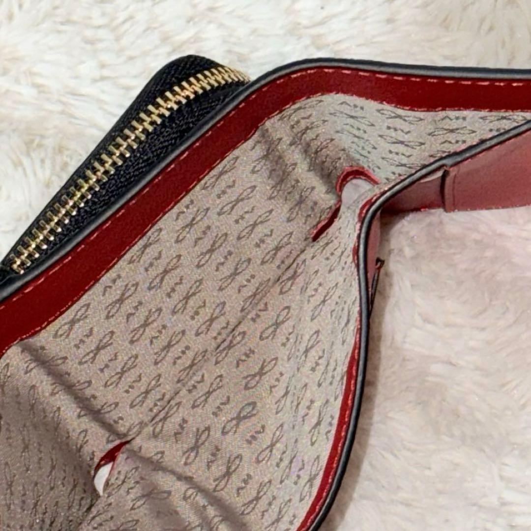 ⭐️新品未使用⭐️　アニヤハインドマーチ　アイズ　三つ折り財布　ブラック　レザー