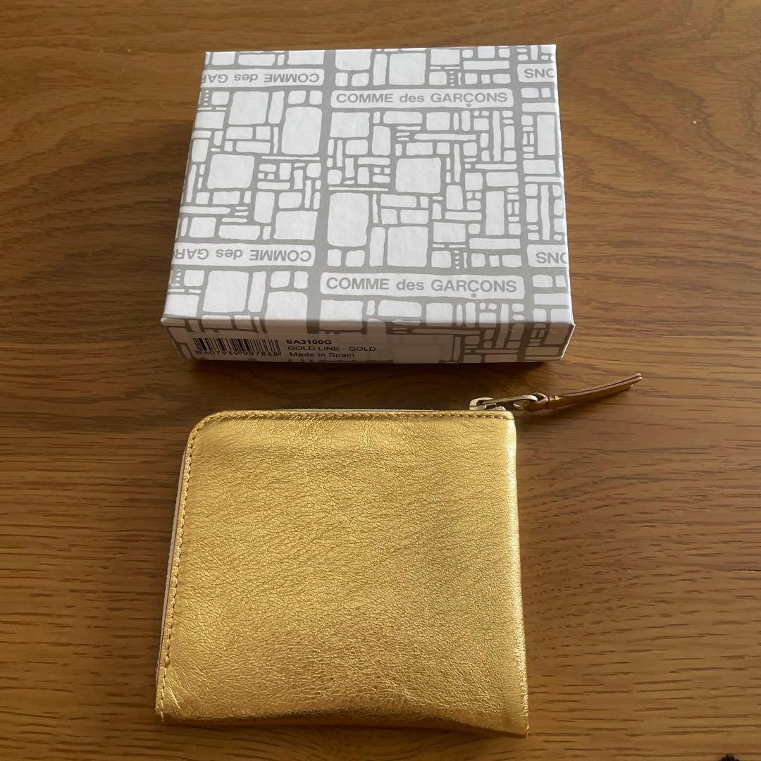 COMME des GARÇONS ゴールド L字財布　新品未使用