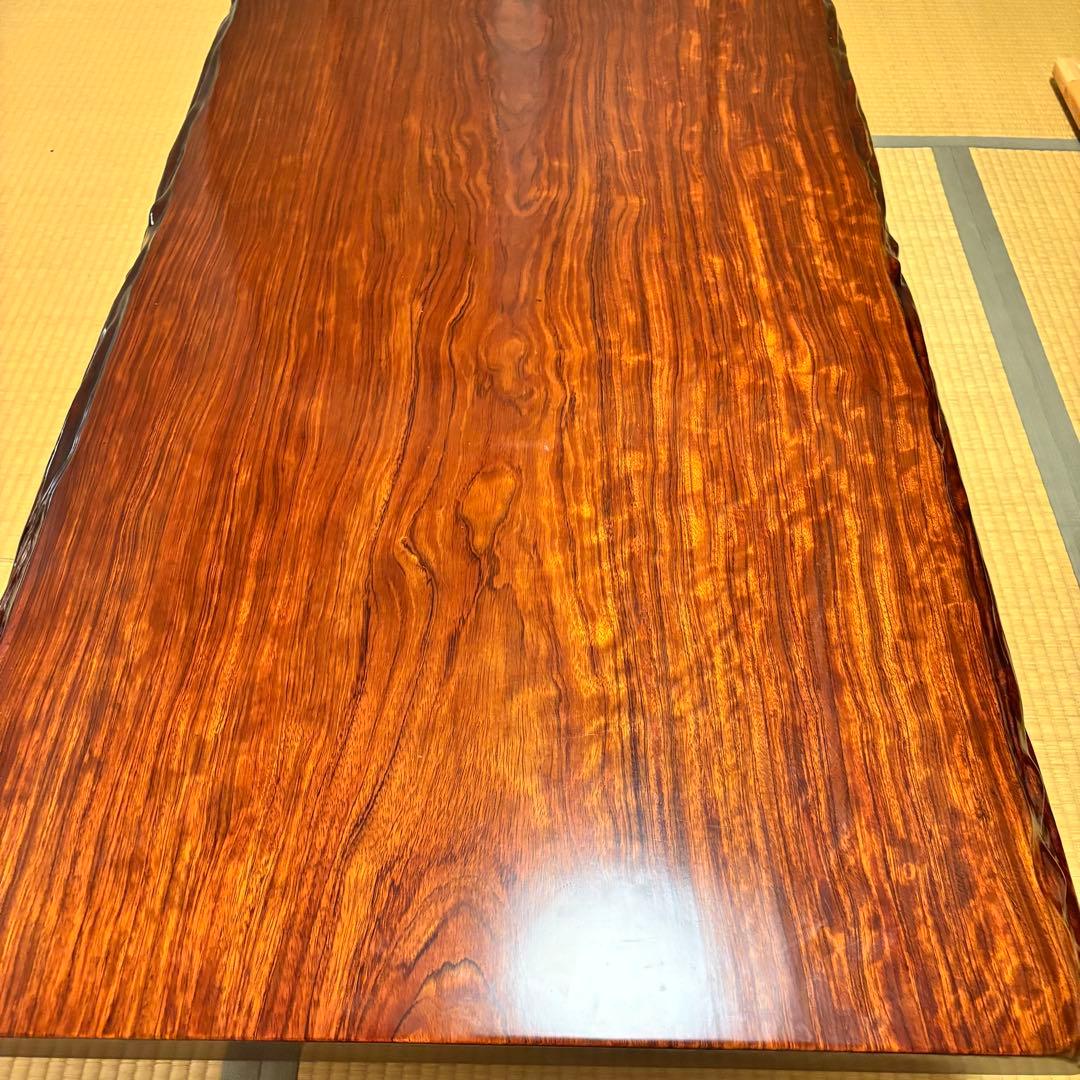 希少 無垢材 一枚板 杢目 高級座卓 ローテーブル 古家具