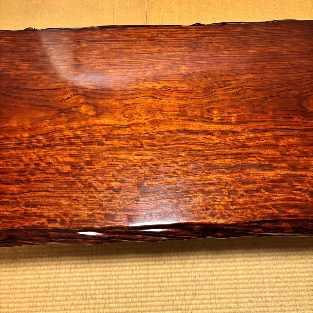 希少 無垢材 一枚板 杢目 高級座卓 ローテーブル 古家具