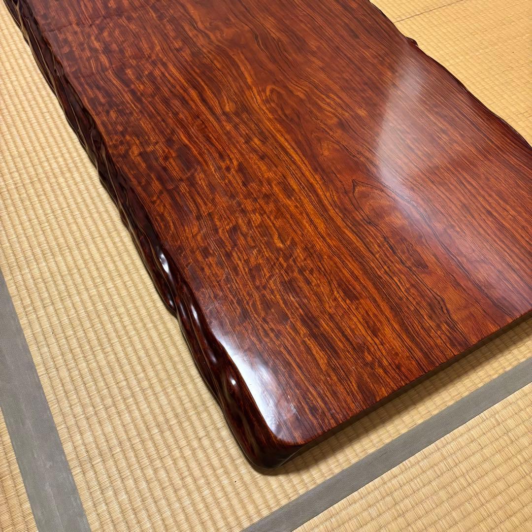 希少 無垢材 一枚板 杢目 高級座卓 ローテーブル 古家具