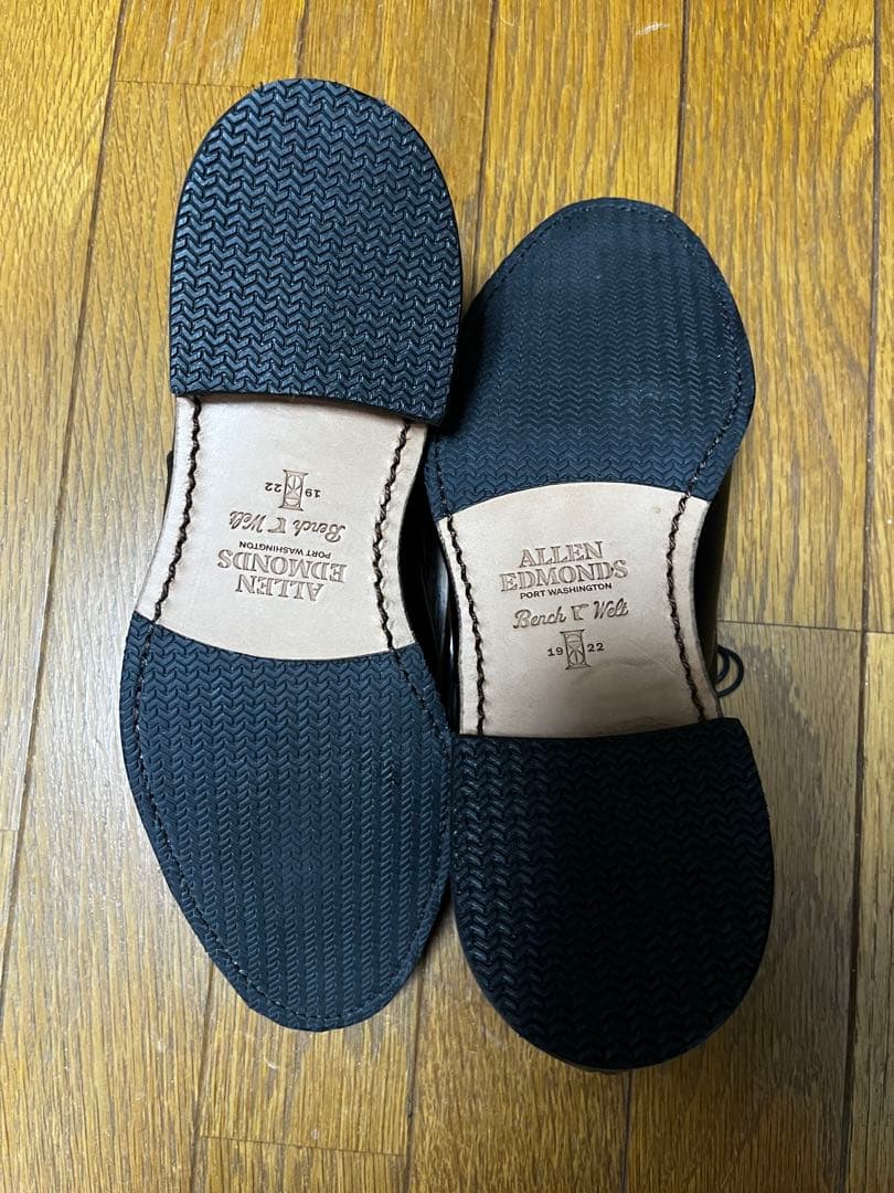 T*C様 アレンエドモンズ パークアベニュー 6.5Dキャップトゥ 黒