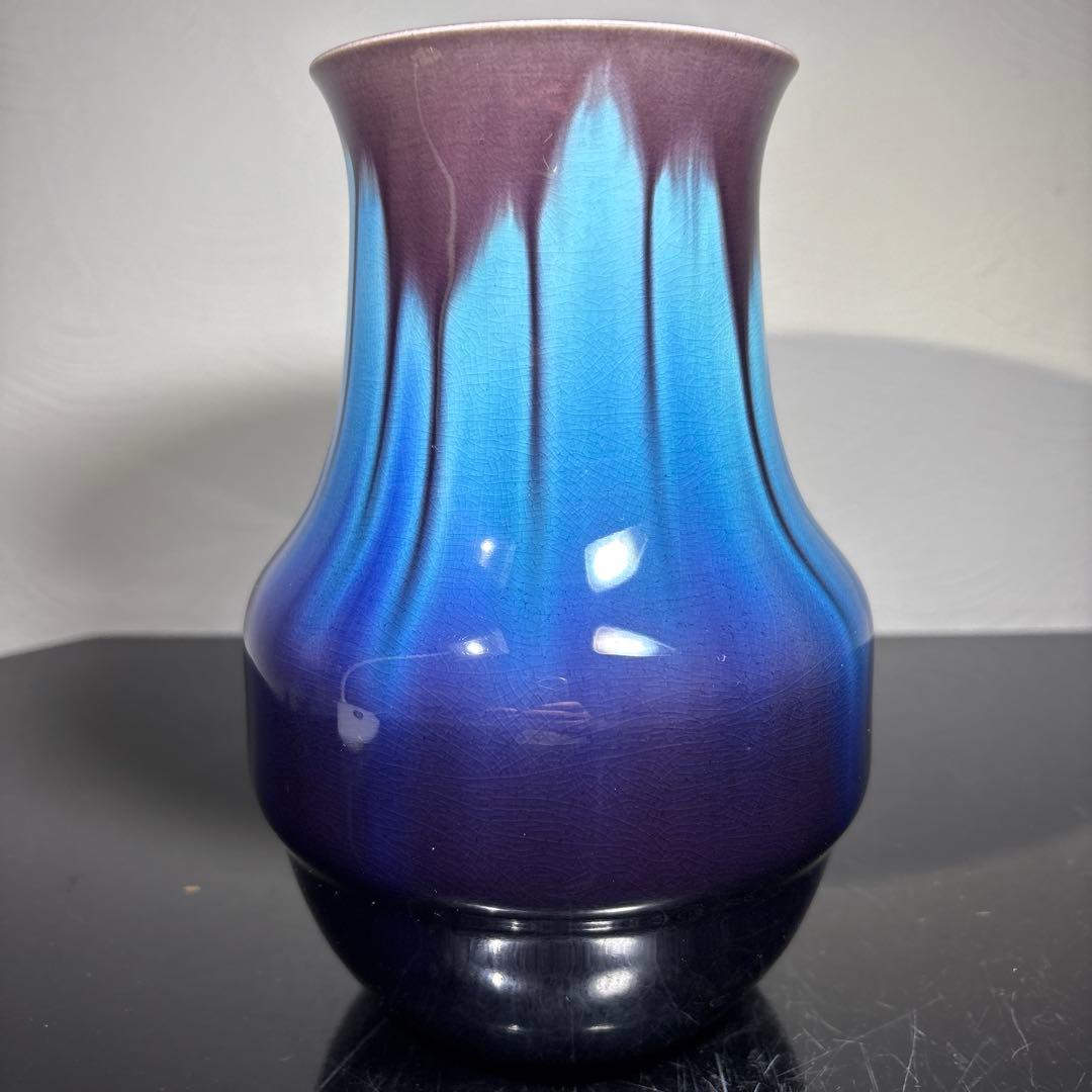 真作　人間国宝　美品　三代徳田八十吉(正彦) 花瓶