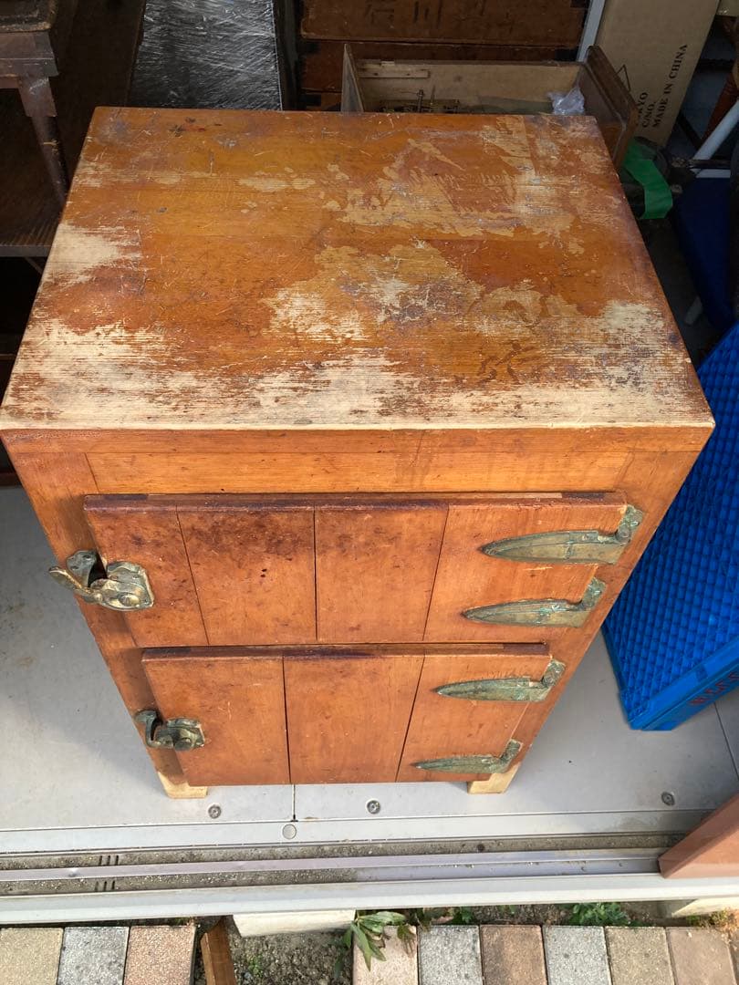 昭和レトロ　木製冷蔵庫　保冷庫